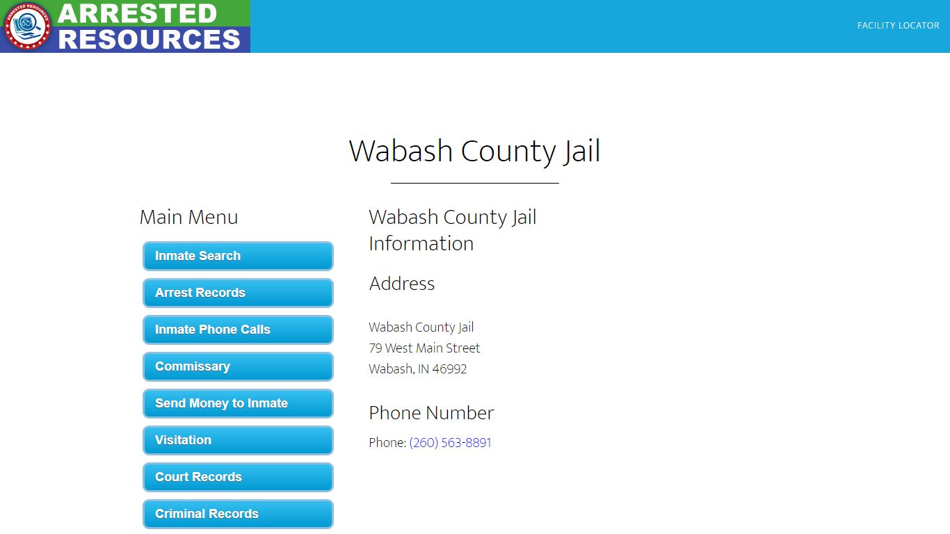 Wabash County Jail - Inmate Search - Wabash, IN - Arrested Resources